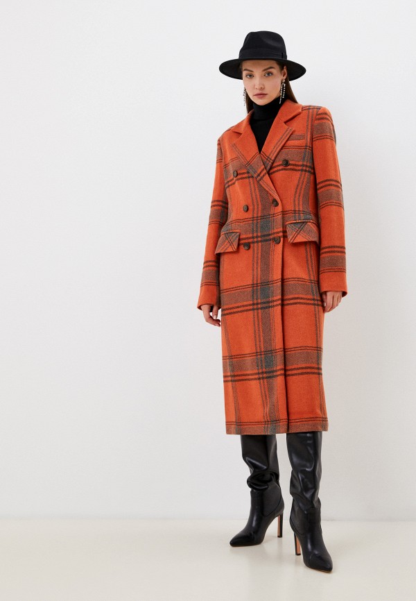 Пальто Elena Andriadi цвет оранжевый 