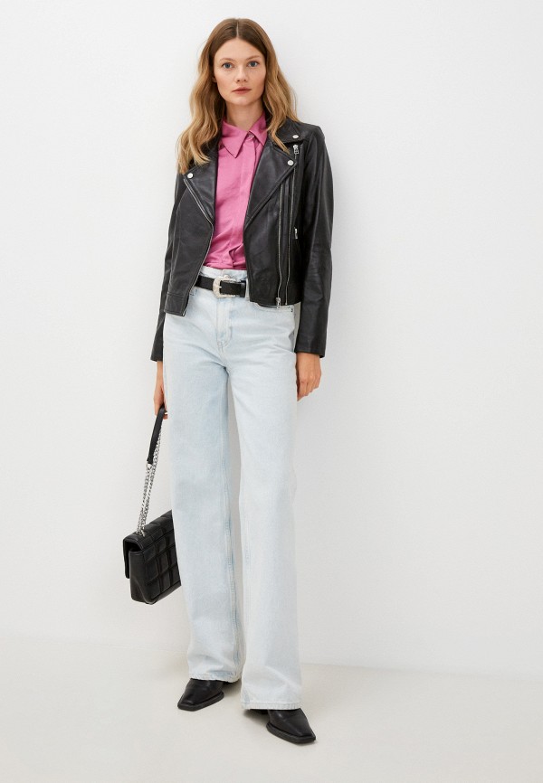 фото Куртка кожаная снежная королева