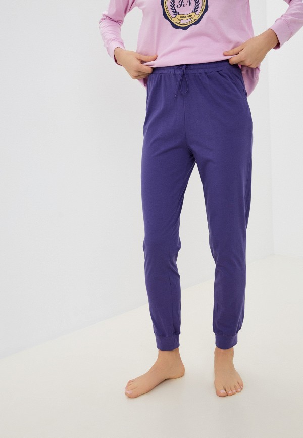 Пижама Indefini цвет фиолетовый  Фото 4