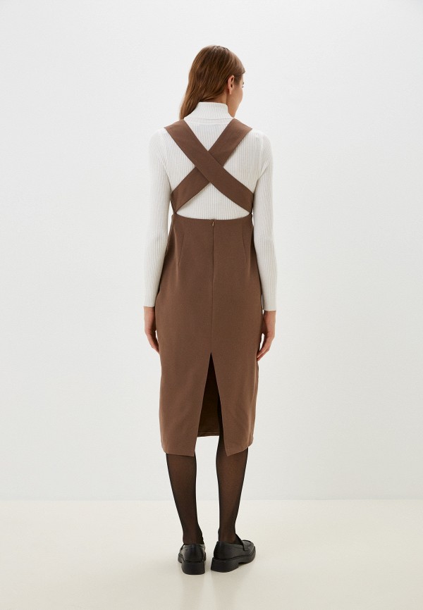 Платье Seam коричневый, размер 40, фото 3