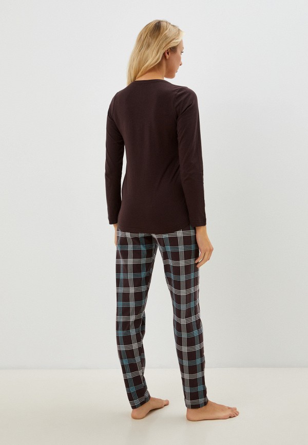 Пижама Vienetta коричневый, размер 46, фото 3