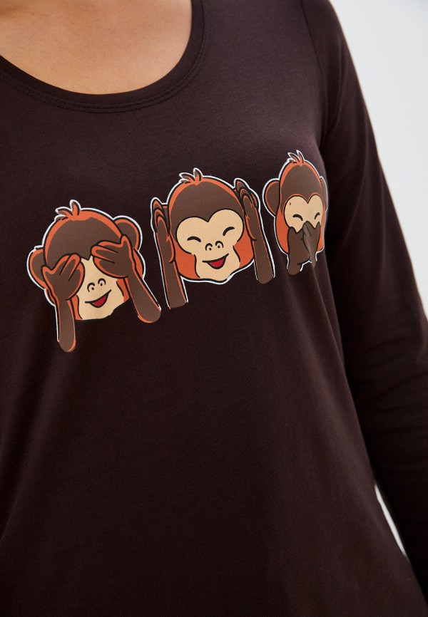 Пижама Vienetta коричневый, размер 46, фото 4