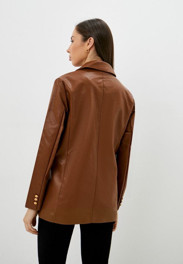 Куртка кожаная DeFacto цвет коричневый  Фото 3