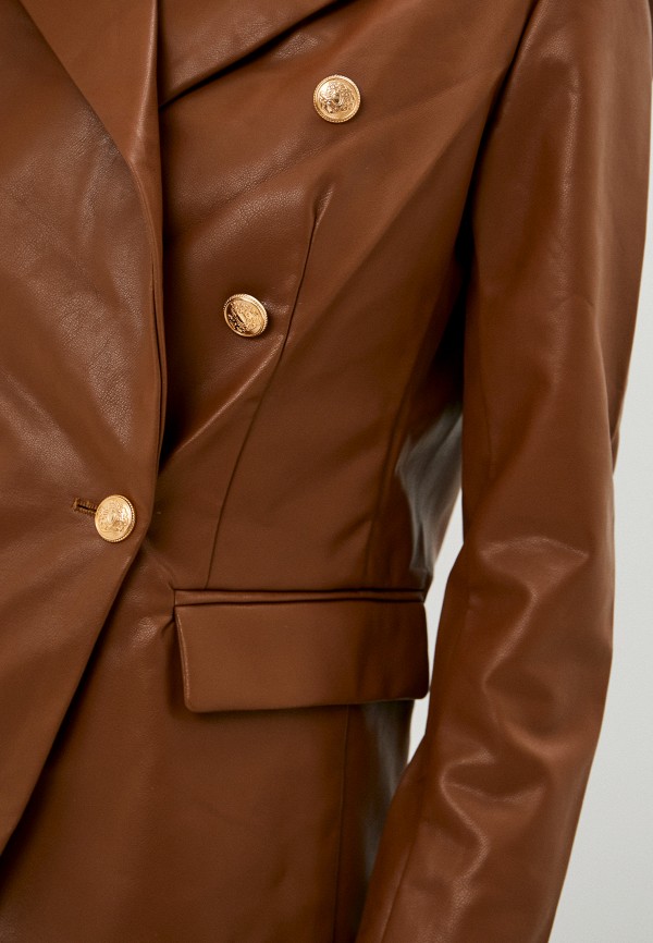 Куртка кожаная DeFacto цвет коричневый  Фото 4