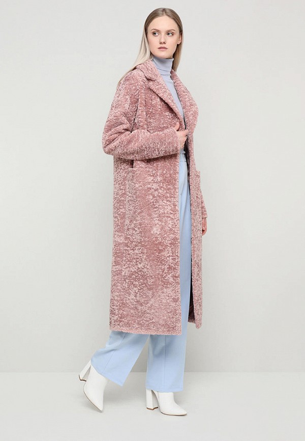 Шуба Alef розовый, размер 52, фото 4