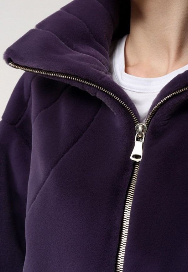 Шуба Alef фиолетовый, размер 50, фото 7