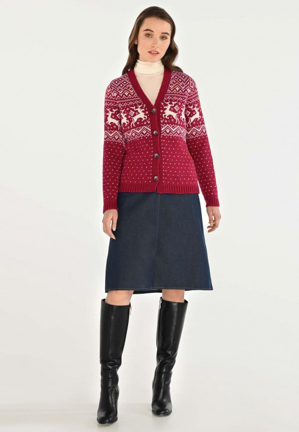 Кардиган Scandica бордовый, размер 52, фото 2