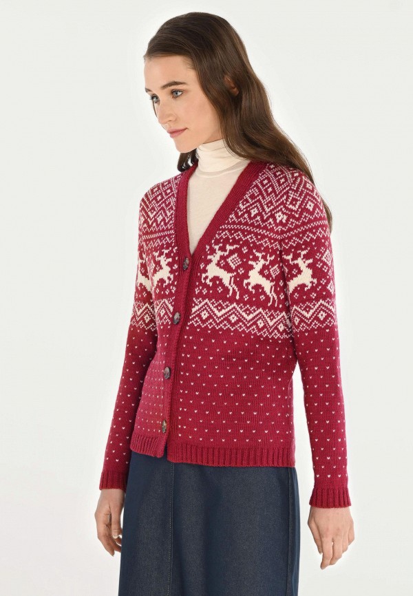 Кардиган Scandica бордовый, размер 52, фото 5