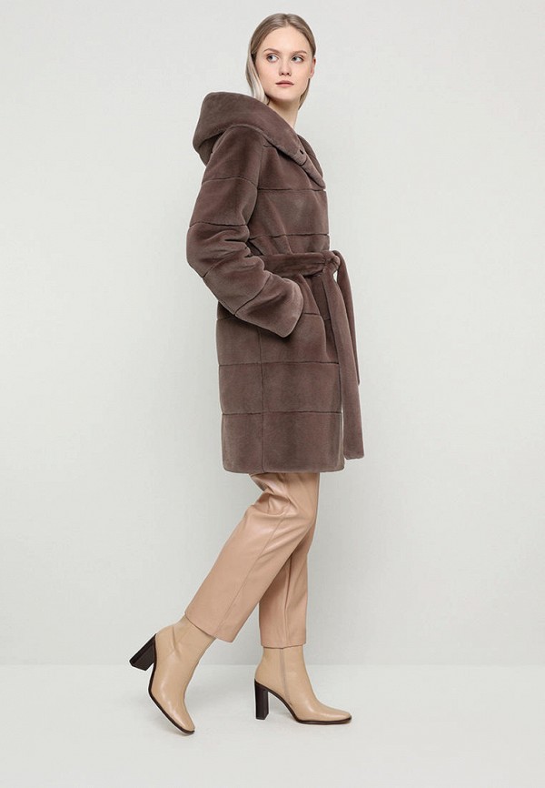 Шуба Alef коричневый, размер 54, фото 2