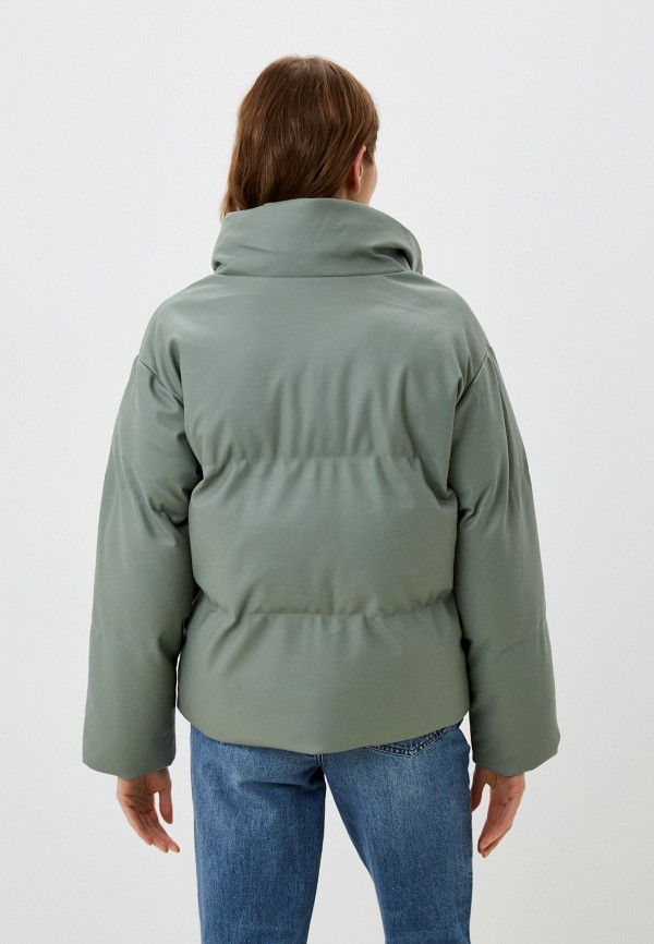 Куртка кожаная Tobeone цвет зеленый  Фото 3