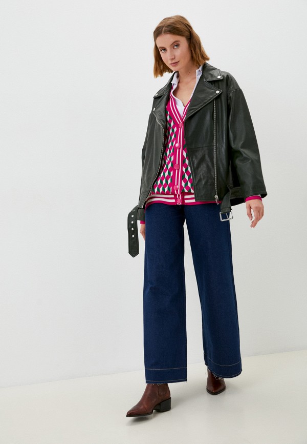 фото Куртка кожаная снежная королева