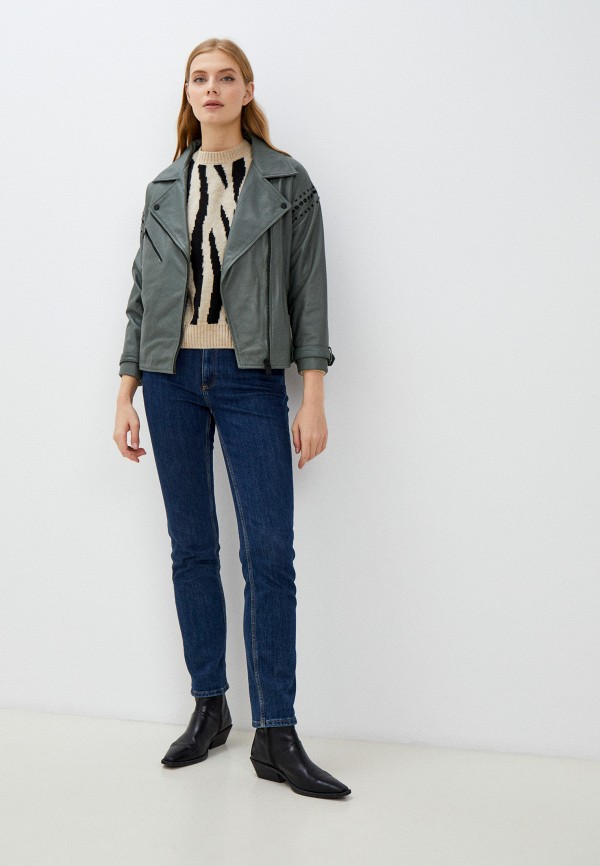 фото Куртка кожаная снежная королева