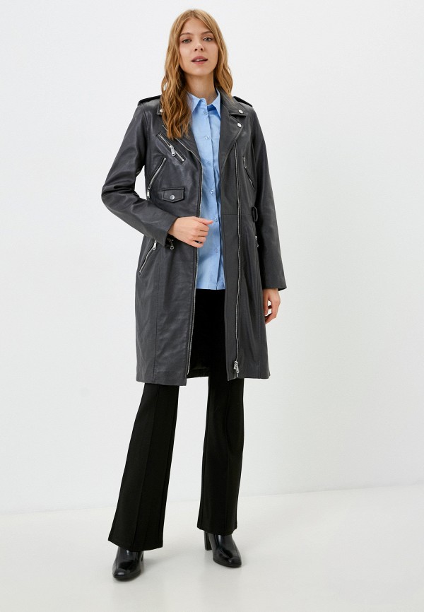 фото Куртка кожаная снежная королева