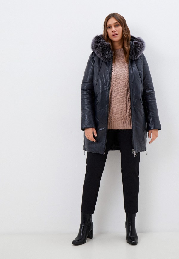 фото Куртка кожаная снежная королева