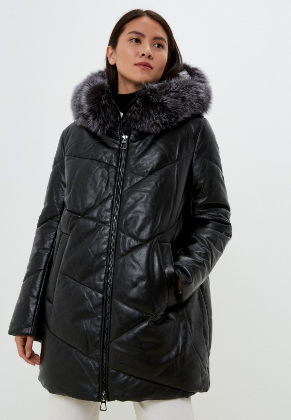 фото Куртка кожаная снежная королева