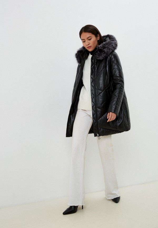 фото Куртка кожаная снежная королева