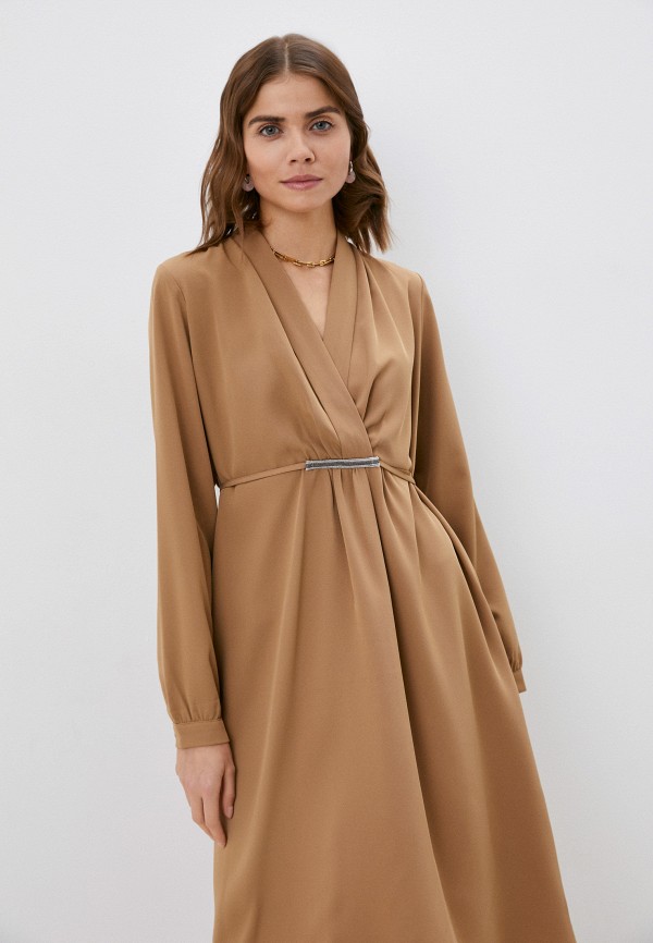 Платье Marchelas коричневый, размер 44, фото 2