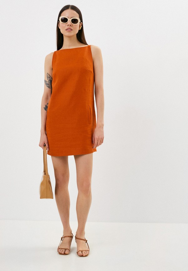 Платье Imblazeme оранжевый, размер 46, фото 2