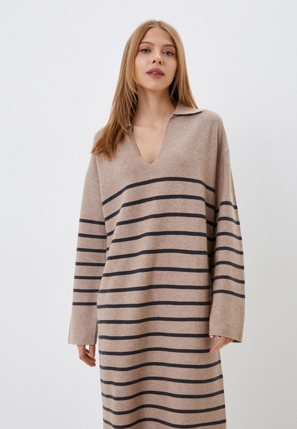 Платье Tom Tailor бежевый, размер 42, фото 2