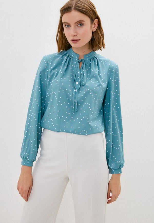Блуза shovsvaro цвет бирюзовый 