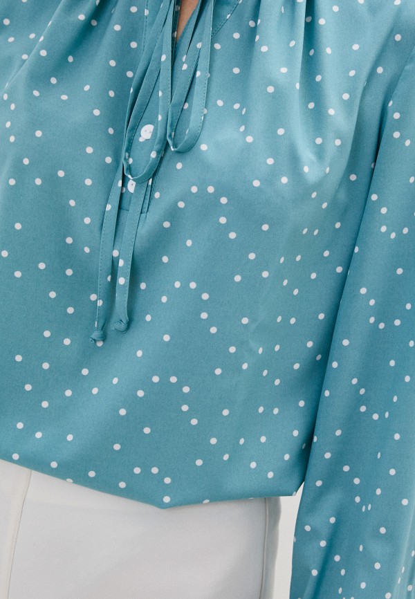 Блуза shovsvaro цвет бирюзовый  Фото 4