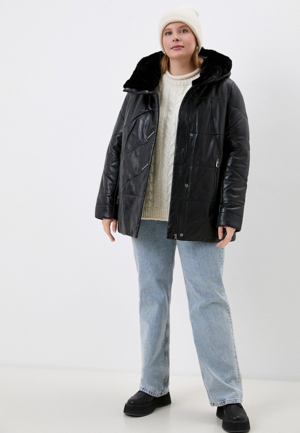 фото Куртка кожаная снежная королева