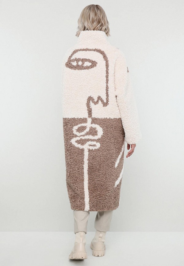 Шуба Alef бежевый, размер 56, фото 3