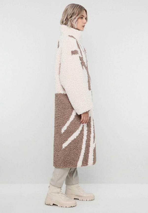 Шуба Alef бежевый, размер 56, фото 4