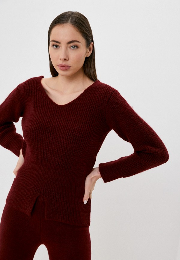 Пуловер Time-to-dress цвет бордовый 