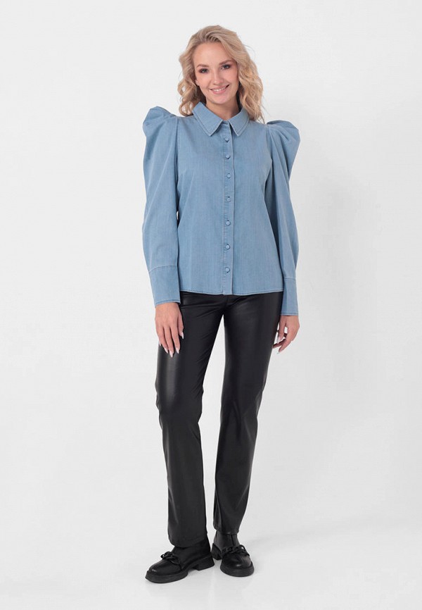 Блуза Lia Berti голубой, размер 52, фото 2