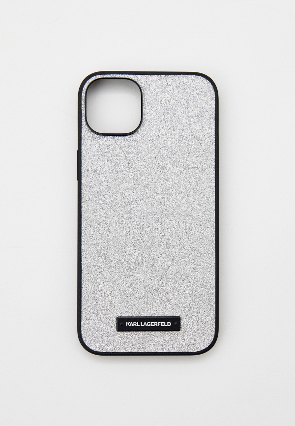 

Чехол для iPhone Karl Lagerfeld, Серебряный, 14 Plus с мерцающей поверхностью