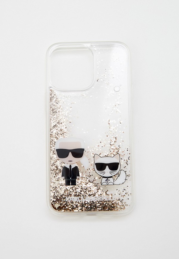 

Чехол для iPhone Karl Lagerfeld, Золотой, 14 Pro Max, с жидкими блестками