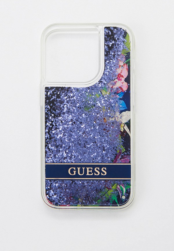 

Чехол для iPhone Guess, Синий, 14 Pro с жидкими блестками