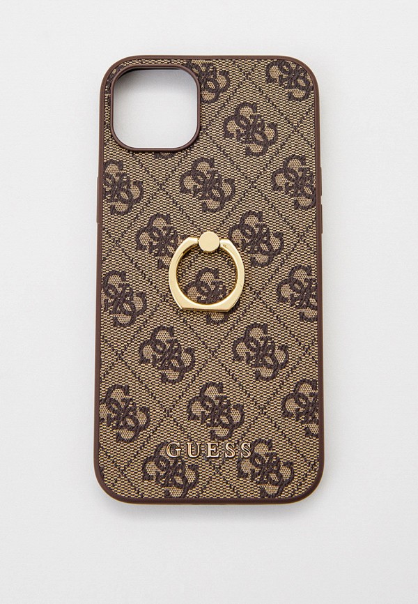 

Чехол для iPhone Guess, Коричневый, 14 Plus с кольцом на палец