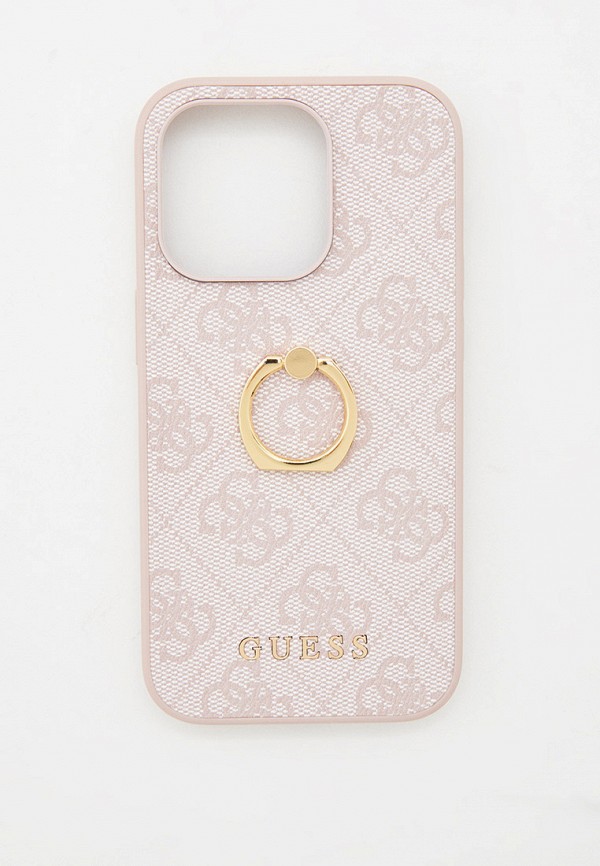 

Чехол для iPhone Guess, Бежевый, 14 Pro с кольцом на палец