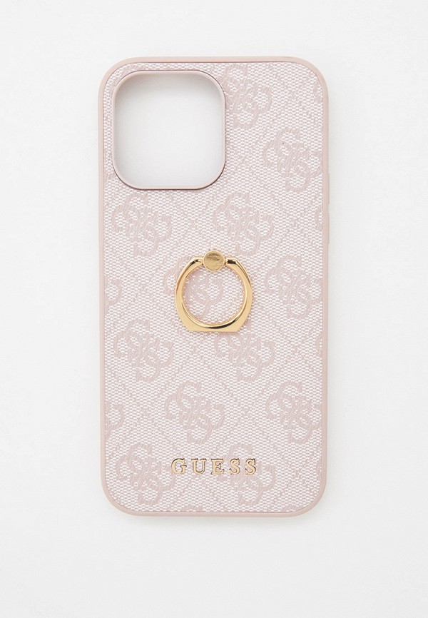 

Чехол для iPhone Guess, Бежевый, 14 Pro Max с кольцом на палец