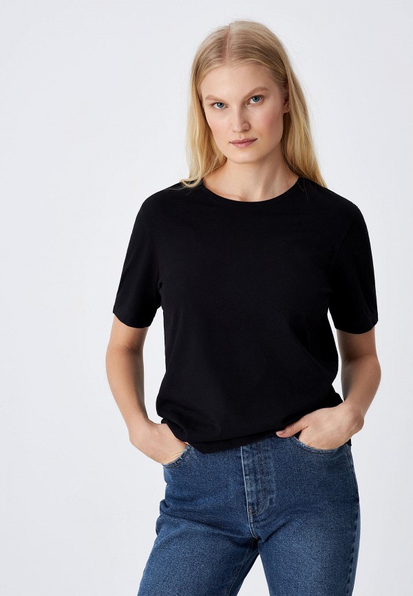

Футболка Sela, Черный, MARY NORMAL FIT