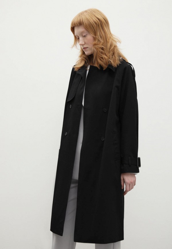 Плащ Finn Flare черный, размер 48, фото 5