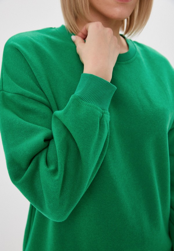 Свитшот Zolla зеленый, размер 42, фото 4