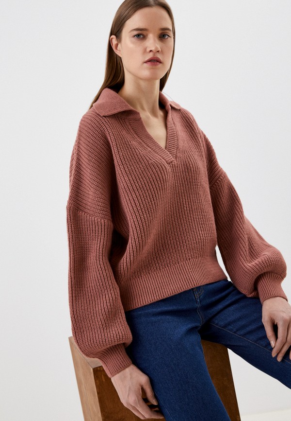 Пуловер Alessandra del Biondo цвет коралловый 