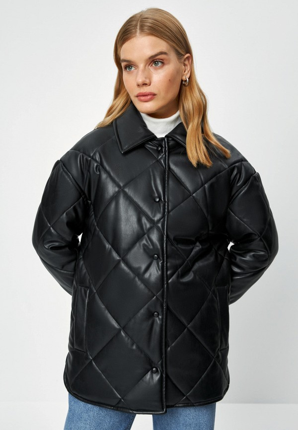 

Куртка кожаная утепленная Zarina, Черный, Exclusive online