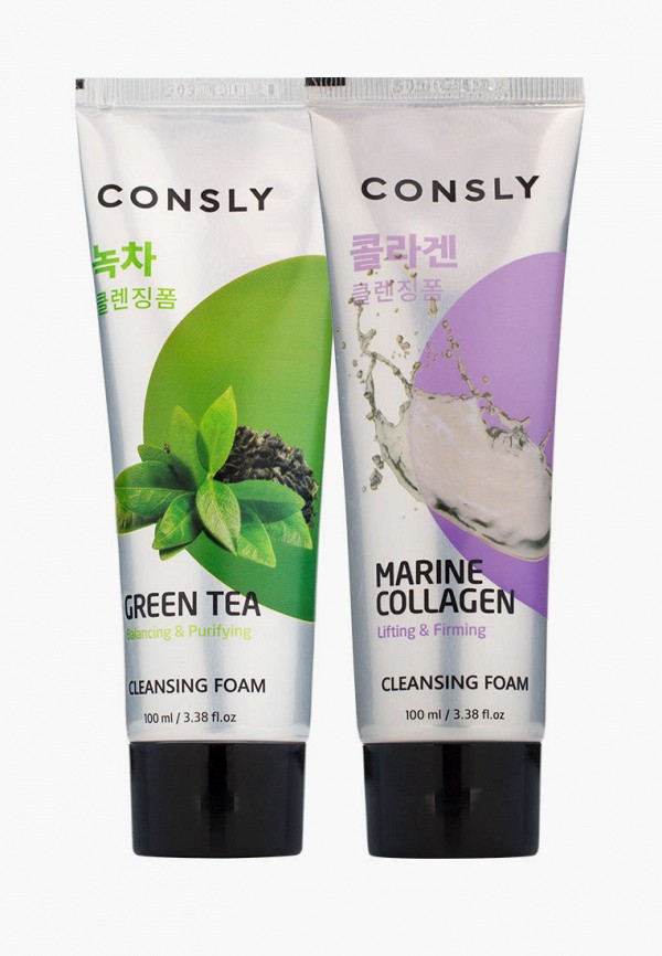 

Набор для ухода за лицом Consly, Белый, пенки для умывания с экстрактом зеленого чая и с морским коллагеном 2 шт.*100 мл