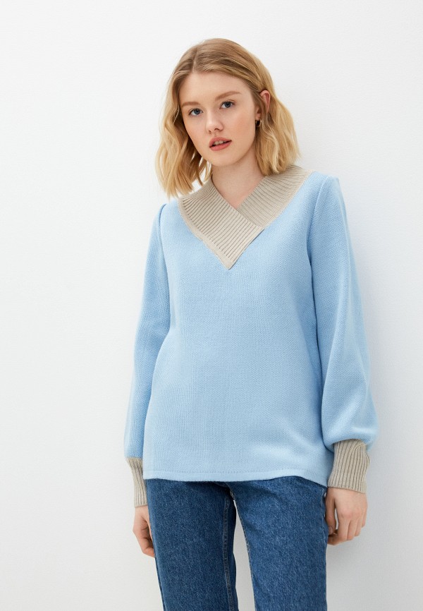 Пуловер Vivawool цвет голубой 