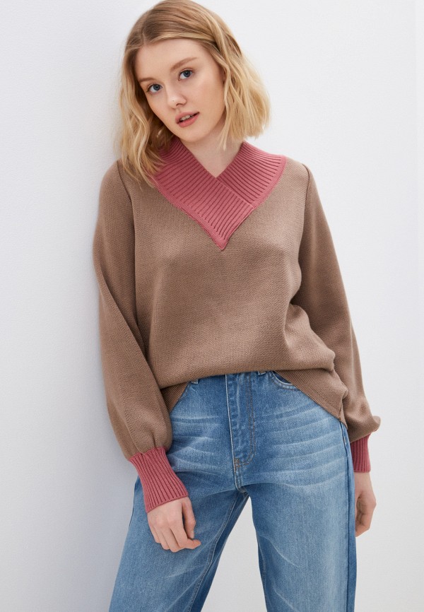 Пуловер Vivawool цвет коричневый 