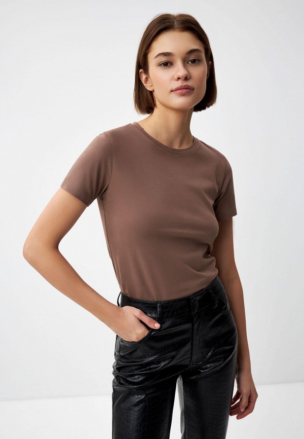 

Футболка Sela, Коричневый, EVA SLIM FIT
