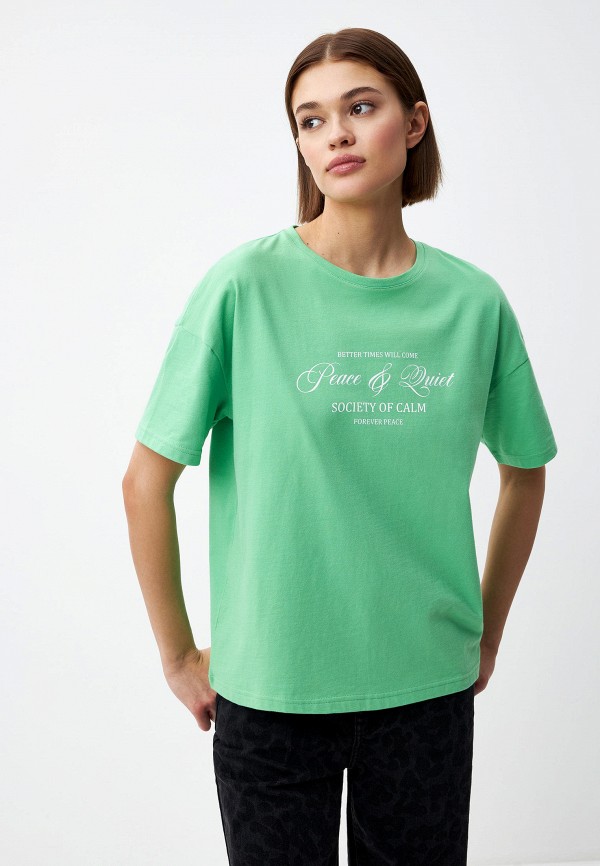 

Футболка Sela, Зеленый, DIANA OVERSIZE FIT