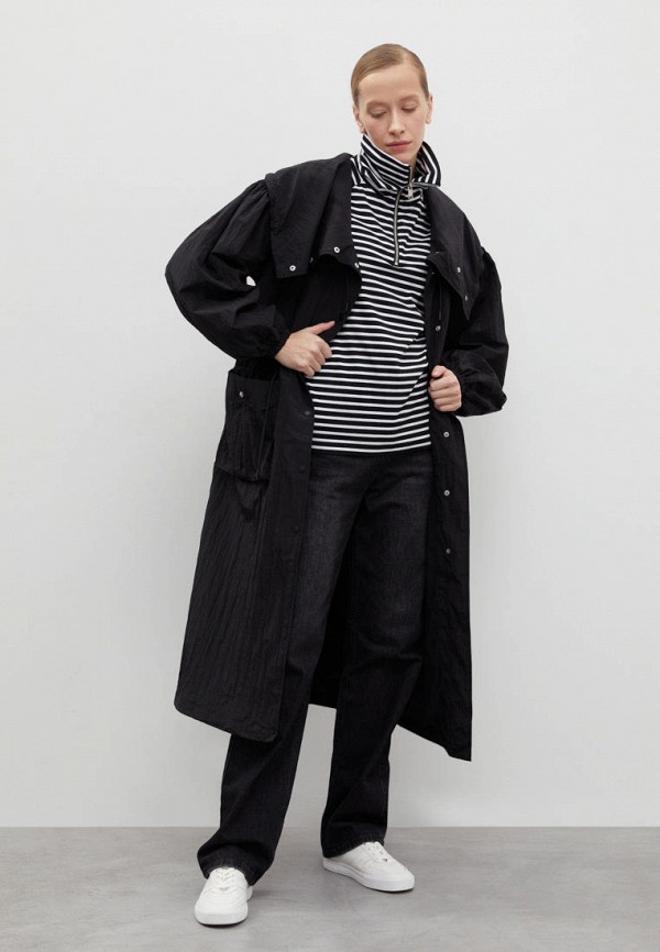 Плащ Finn Flare черный, размер 42, фото 2