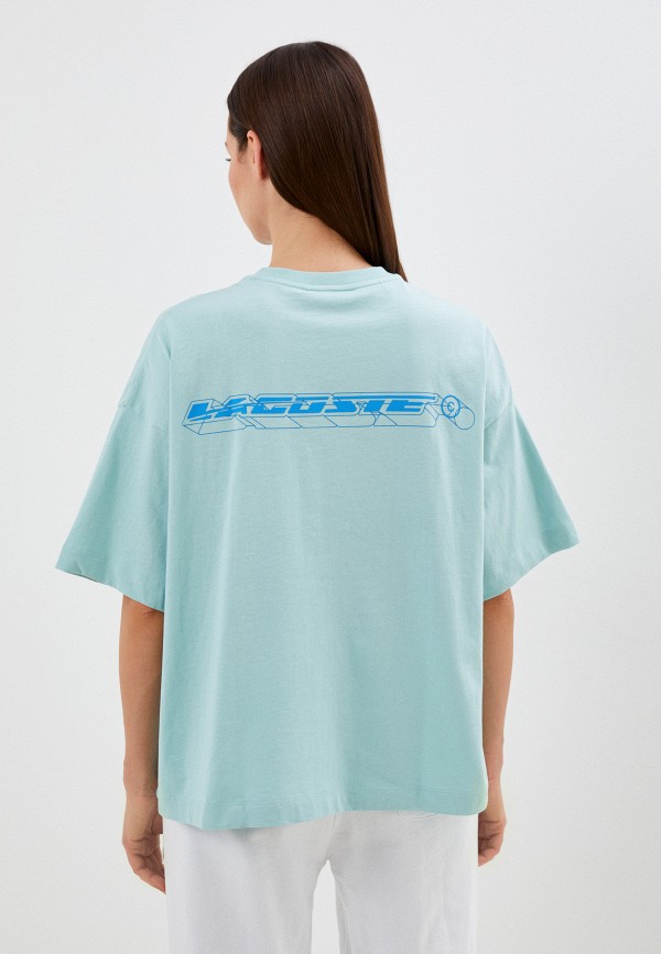 Футболка Lacoste бирюзовый, размер 42, фото 2