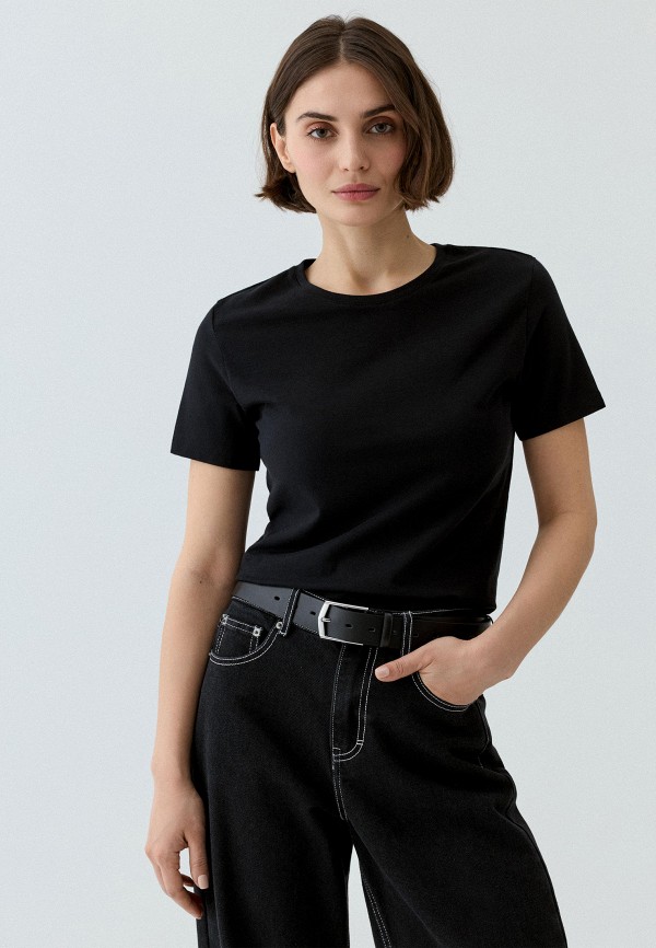 

Футболка Sela, Черный, EVA SLIM FIT