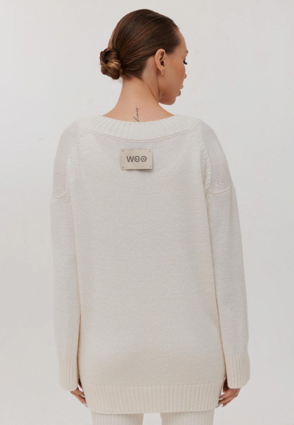 Пуловер Woolook цвет Белый  Фото 3